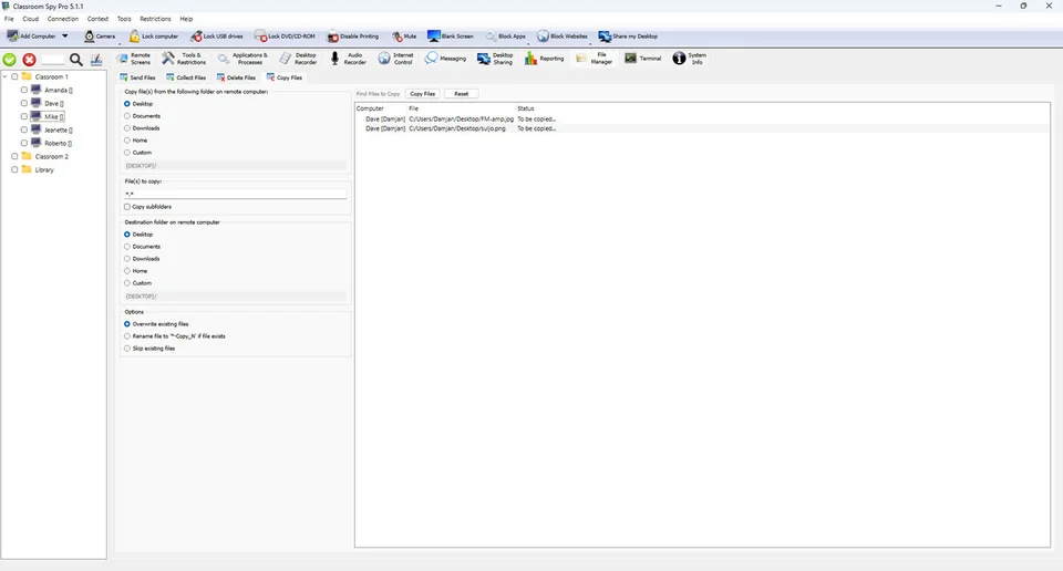 Scheda Copia file
